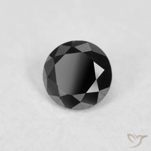 0.02 ct Black Diamond Stone, Natural Diamond in Diamond-Cut Shape for Sale
