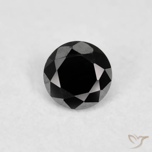 0.02ct Natural Black Diamond, Round, Opaque