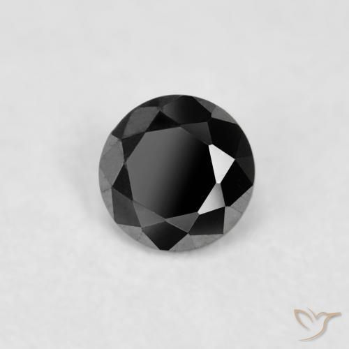 0.02 ct Black Diamond Stone, Natural Diamond in Diamond-Cut Shape for Sale
