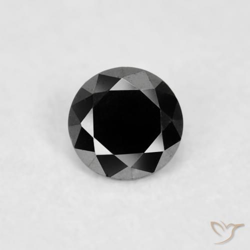 0.03ct Natural Black Diamond, Round, Opaque