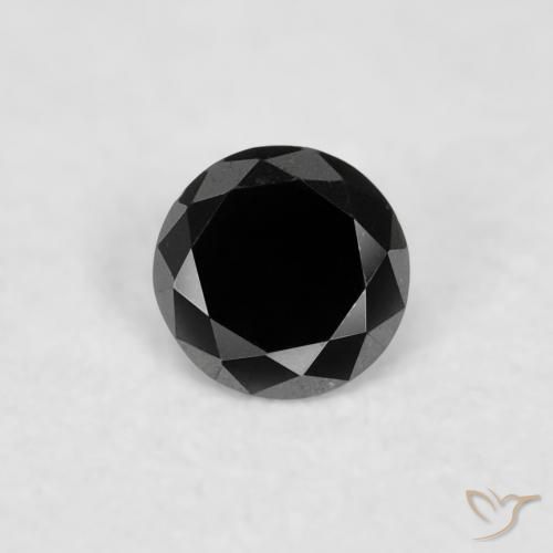 0.02ct Natural Black Diamond, Round, Opaque