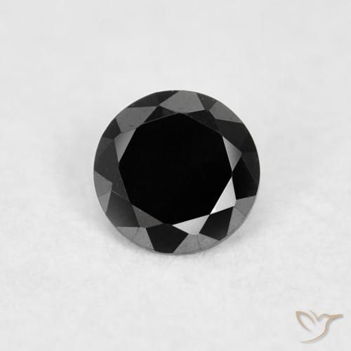 0.03ct Natural Black Diamond, Round, Opaque