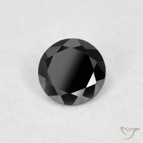 0.03 ct Black Diamond Stone, Natural Diamond in Diamond-Cut Shape for Sale