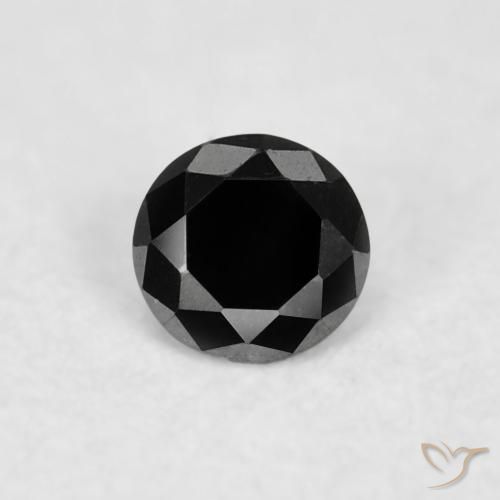 0.04ct Natural Black Diamond, Round, Opaque