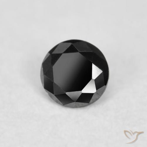 0.04 ct Black Diamond Stone, Natural Diamond in Diamond-Cut Shape for Sale