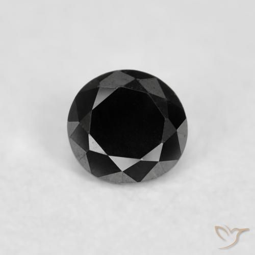 0.04ct Natural Black Diamond, Round, Opaque