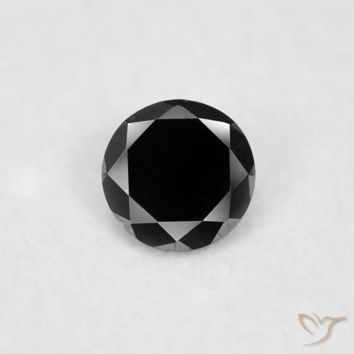 0.02ct Natural Black Diamond, Round, Opaque