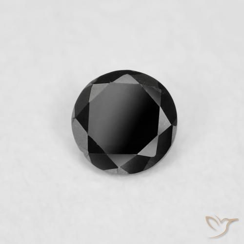 0.02 ct Black Diamond Stone, Natural Diamond in Diamond-Cut Shape for Sale