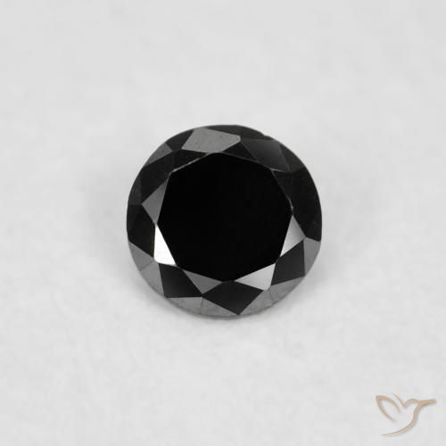 0.03ct Natural Black Diamond, Round, Opaque