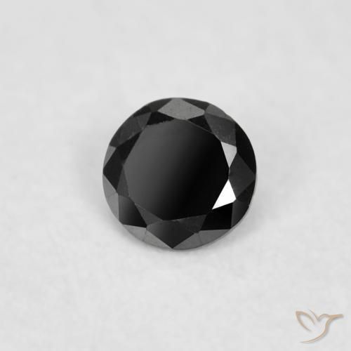 0.03 ct Black Diamond Stone, Natural Diamond in Diamond-Cut Shape for Sale