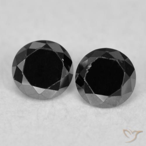 0.09ctw Natural Black Diamond, Round, Opaque