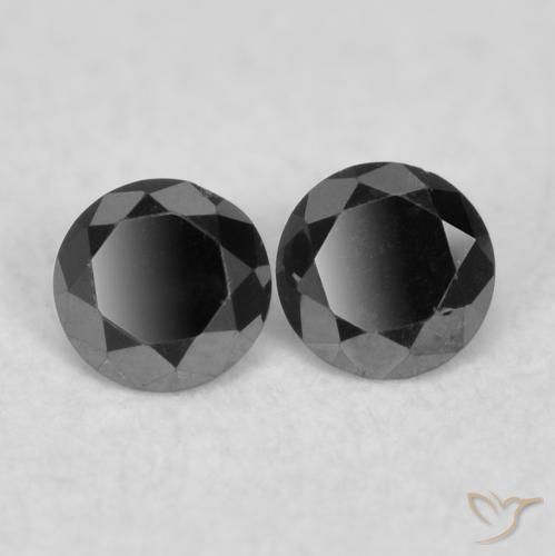 0.07ctw Natural Black Diamond, Round, Opaque