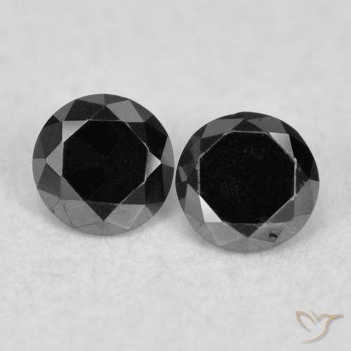 0.08ctw Natural Black Diamond, Round, Opaque