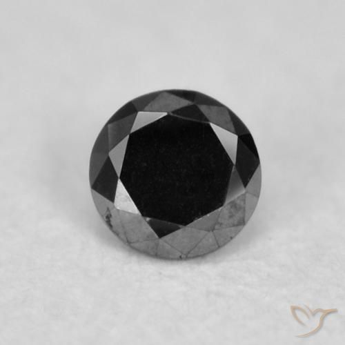 0.02ct Natural Black Diamond, Round, Opaque