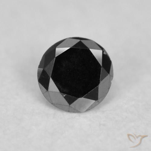 0.02ct Natural Black Diamond, Round, Opaque