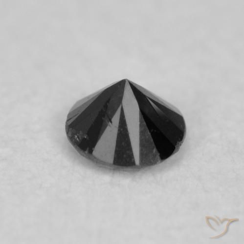 Diamond Gemstone in 2 mm (calibrated) Size for Sale, Diamond Stone in Black Color