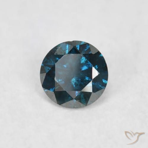 0.06 ct Blue Diamond Stone, Natural Diamond in Diamond-Cut Shape for Sale