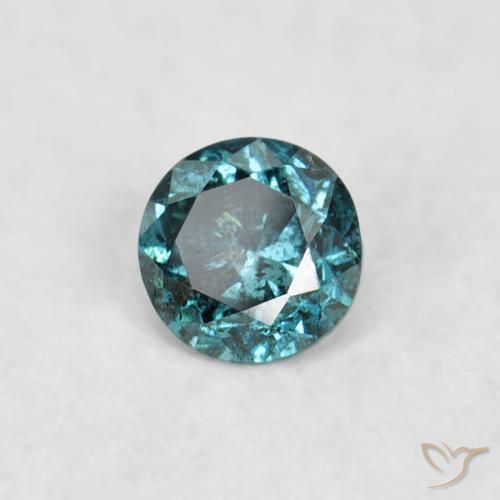 0.05 ct Blue Diamond Stone, Natural Diamond in Diamond-Cut Shape for Sale