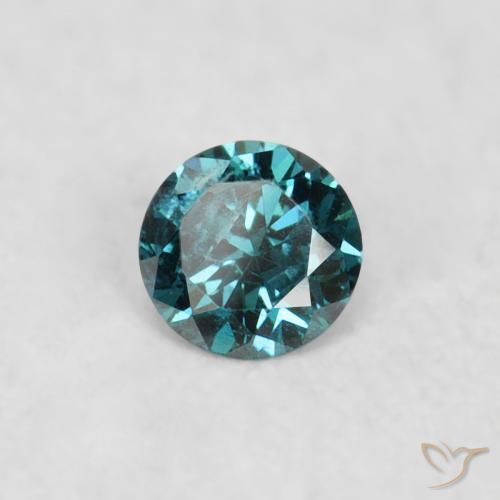 0.03 ct Green Diamond Stone, Natural Diamond in Diamond-Cut Shape for Sale