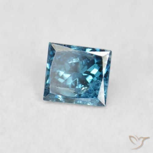 0.02 ct Blue Diamond Stone, Natural Diamond in Princess-Cut Shape for Sale