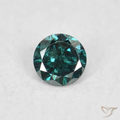 0.04ct Natural Green Diamond, Round, VS-SI
