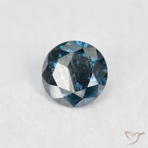 0.05 ct Blue Diamond Stone, Natural Diamond in Diamond-Cut Shape for Sale