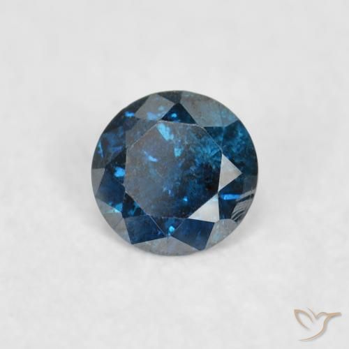0.06 ct Blue Diamond Stone, Natural Diamond in Diamond-Cut Shape for Sale