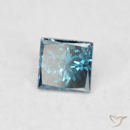 0.05 ct Blue Diamond Stone, Natural Diamond in Princess-Cut Shape for Sale