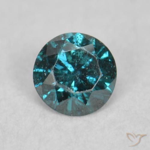 0.06ct Natural Blue Diamond, Round, VS-SI