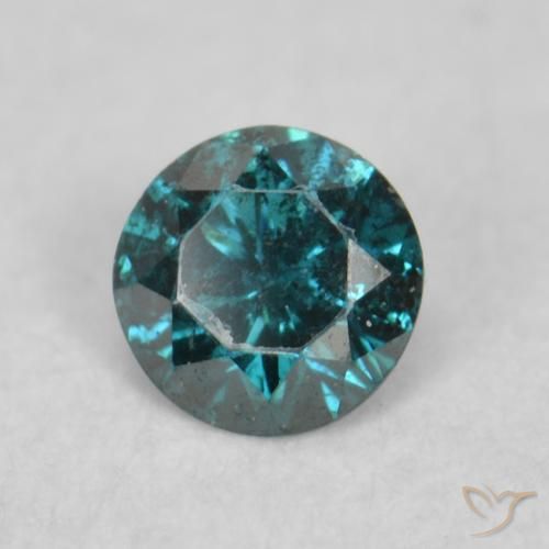 0.06 ct Blue Diamond Stone, Natural Diamond in Diamond-Cut Shape for Sale