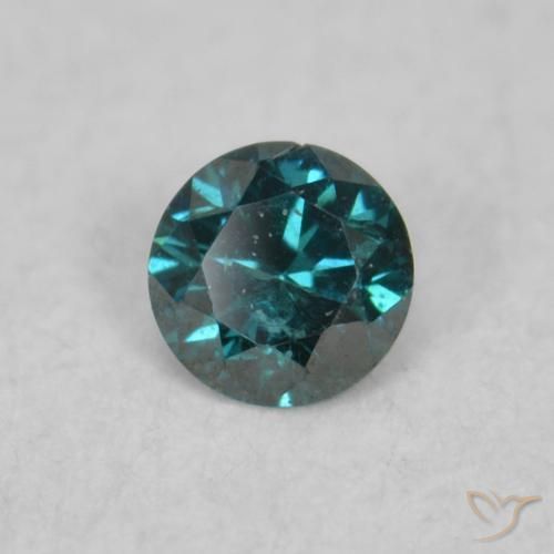0.03 ct Green Diamond Stone, Natural Diamond in Diamond-Cut Shape for Sale