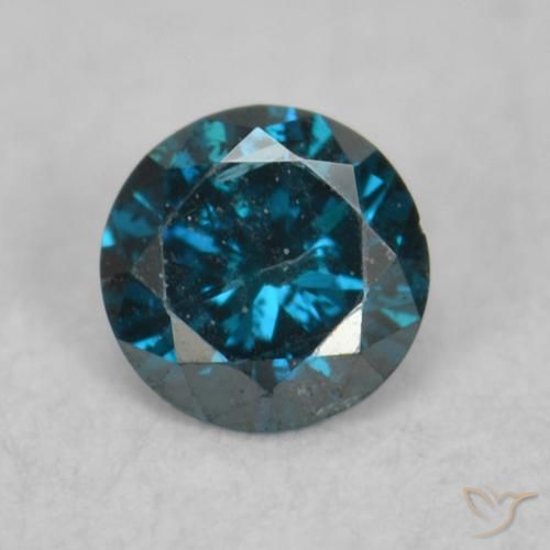0.07ct Natural Blue Diamond, Round, VS-SI