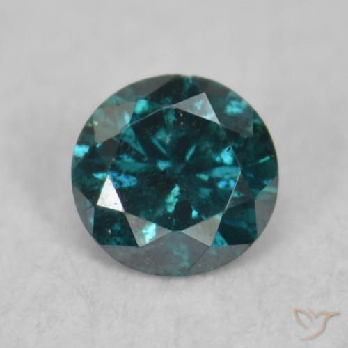 0.07ct Natural Blue Diamond, Round, VS-SI