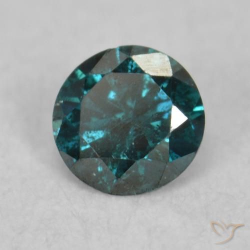 0.07 ct Blue Diamond Stone, Natural Diamond in Diamond-Cut Shape for Sale