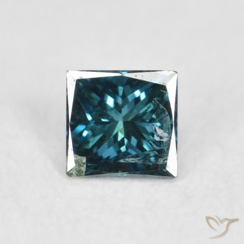 0.09ct Natural Blue Diamond, Square, SI