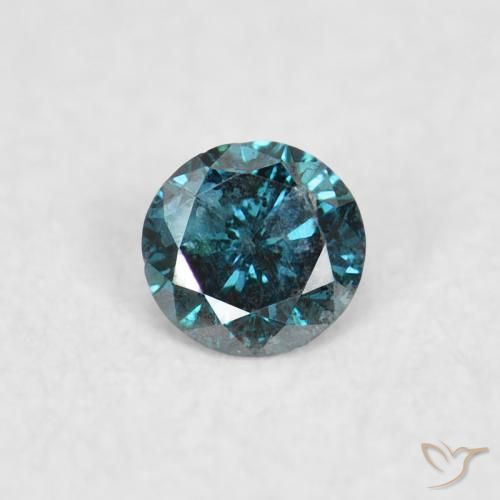 0.05ct Natural Blue Diamond, Round, VS-SI