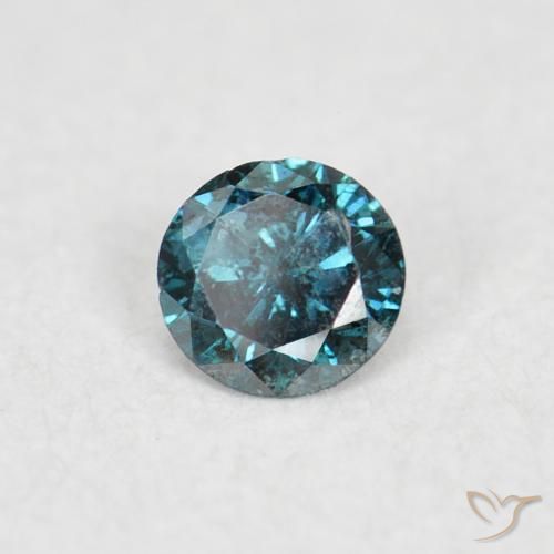0.05 ct Blue Diamond Stone, Natural Diamond in Diamond-Cut Shape for Sale