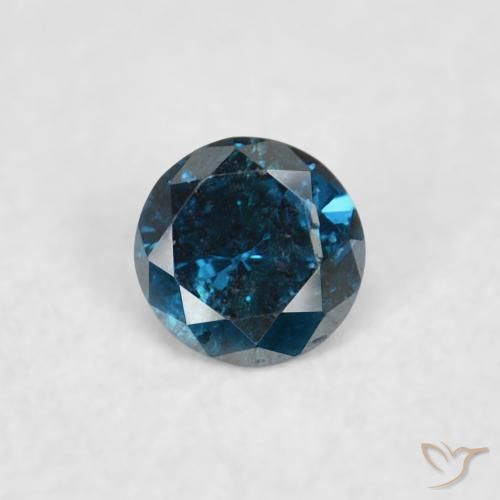 0.04ct Natural Blue Diamond, Round, VS-SI