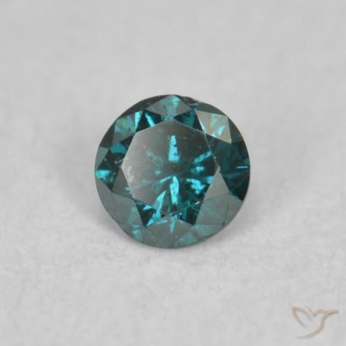 0.06 ct Blue Diamond Stone, Natural Diamond in Diamond-Cut Shape for Sale