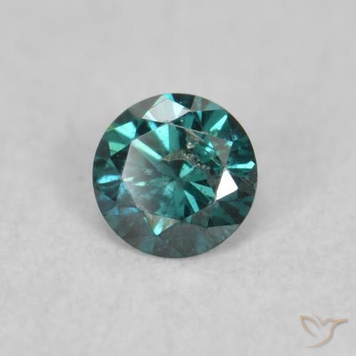 0.05 ct Green Diamond Stone, Natural Diamond in Diamond-Cut Shape for Sale