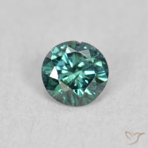 0.05ct Natural Green Diamond, Round, SI