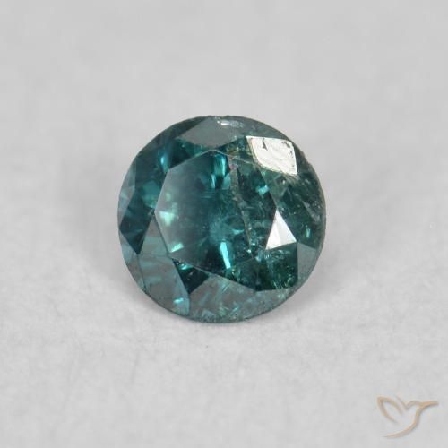 0.05 ct Green Diamond Stone, Natural Diamond in Diamond-Cut Shape for Sale