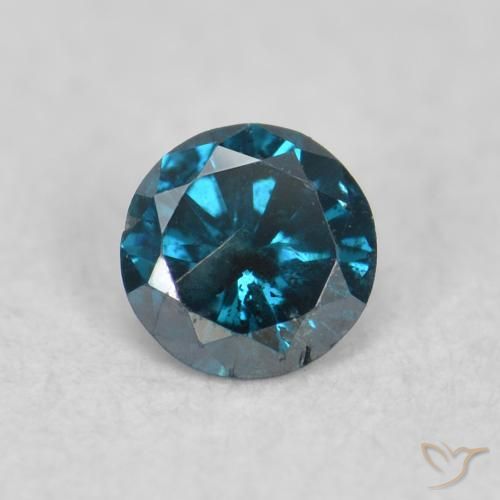 0.07ct Natural Blue Diamond, Round, SI