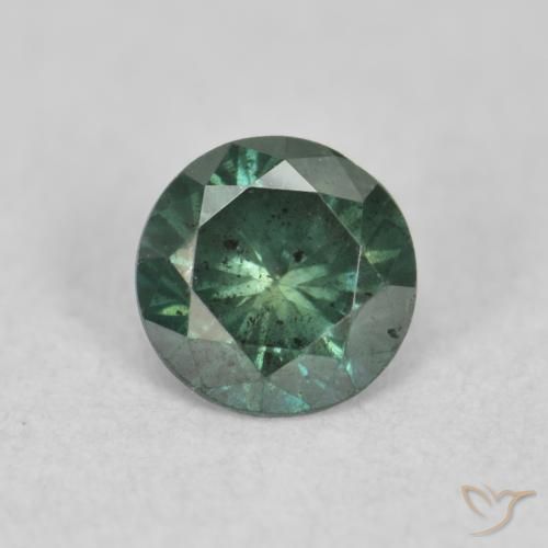 0.21ct Natural Green Diamond, Round, VS-SI