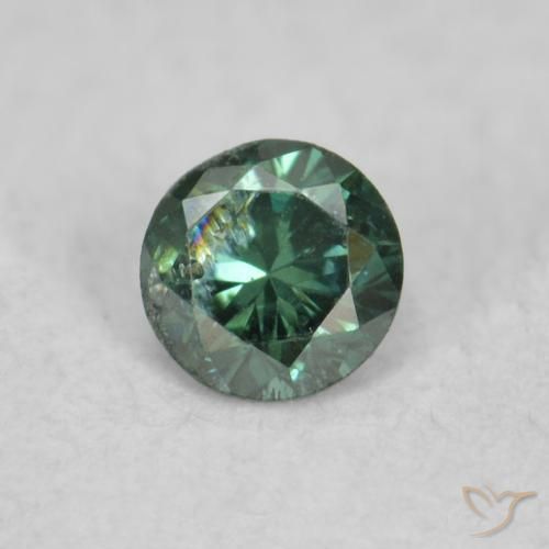 0.05ct Natural Green Diamond, Round, VS-SI