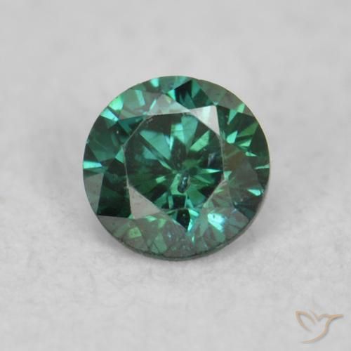 0.04ct Natural Green Diamond, Round, VS-SI