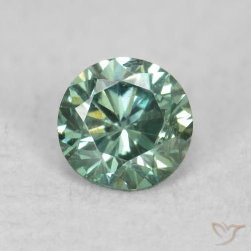 0.08ct Natural Green Diamond, Round, VS-SI