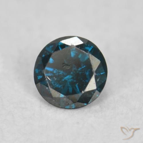 0.04 ct Blue Diamond Stone, Natural Diamond in Diamond-Cut Shape for Sale
