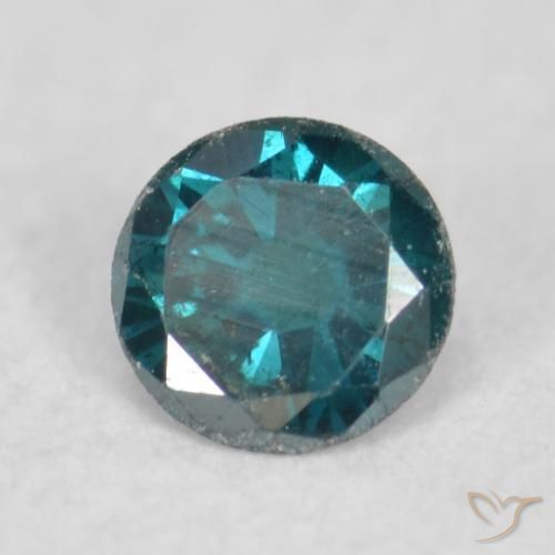 0.07 ct Blue Diamond Stone, Natural Diamond in Diamond-Cut Shape for Sale