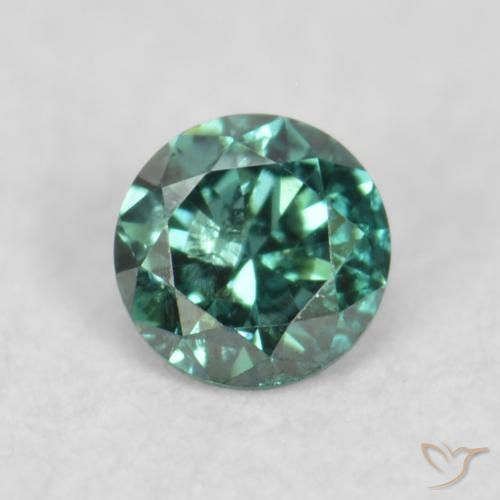 0.06ct Natural Green Diamond, Round, SI